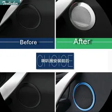 Tonlinker 4 шт. автомобиля DIY три цвета из нержавеющей стали Внутренняя дверь динамик свет крышка чехол наклейки для Bmw 3 4 серии 320li316i