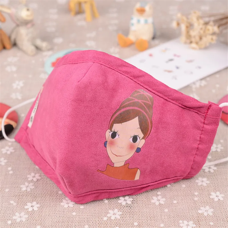 5pcs Pack Cartoon girl slaapmasker mask for mouth kawaii dustproof haze masks winter masking dust cotton