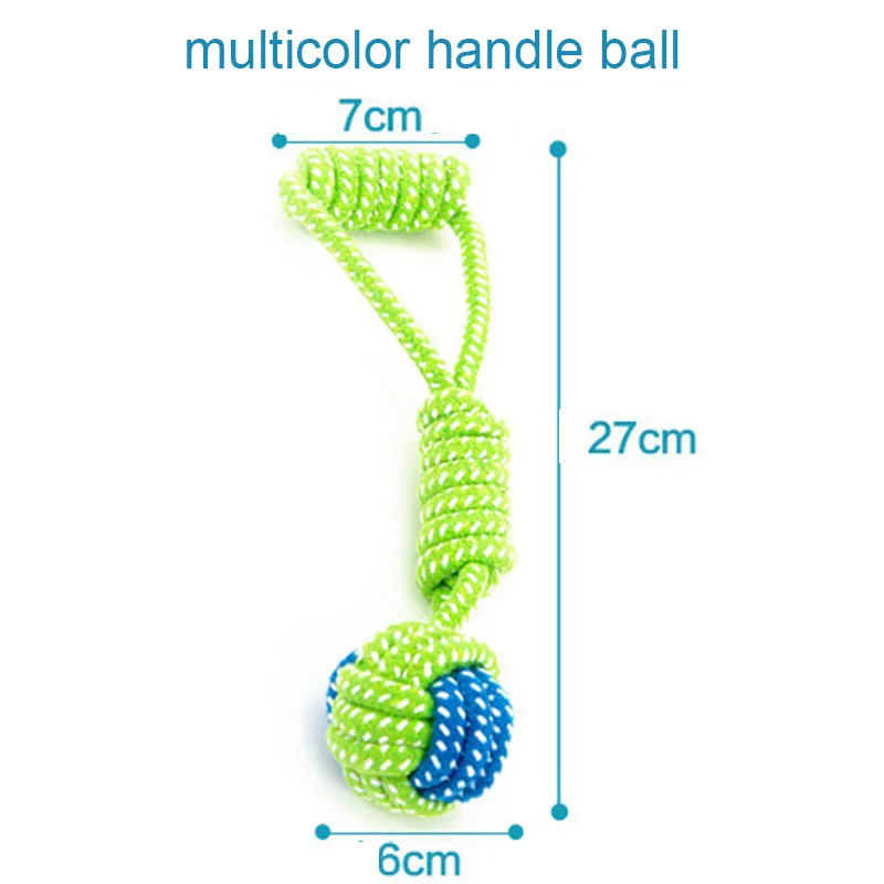 Щенок веревка из хлопка для собак узел мяч шлифовальный зубы жевательная игрушка для собак Odontoprisis тренировочная веревка для маленьких собак