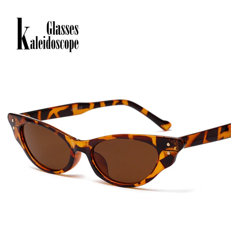 

Kaleidoscope Glasses Vintage Small Sunglasses Women Cat Eye Luxury Brand Designer Sun Glasses Retro Sunglass Black Eyewear
