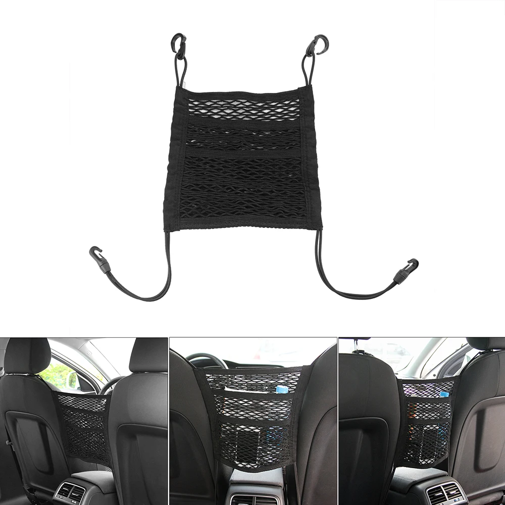 29*28cm 3 layer Car seat Storage Mesh Net trunk Bag Car organizer Seat