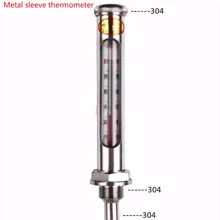 WNY-11 металлическая втулка ртутный термометр 304 из нержавеющей стали центральный кондиционер котел трубы с резьбой api G1/2 0-300 C