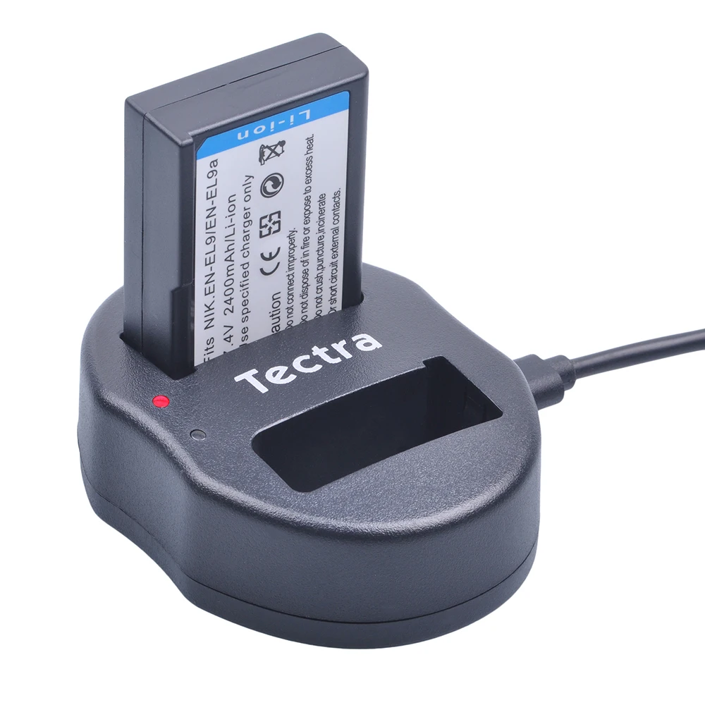 Tectra 3PCS 2400mAh EN EL9 ENEL9 li ion батарея для камеры + USB двойное зарядное устройство Nikon D60 D40