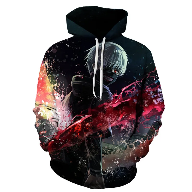 

Classic anime Tokyo Ghoul 3d Hoodies 2018 Autumn New Fashion Hoodie Tokyo Ghoul harajuku Hip Hop Men Women Hooded Sweatshirt