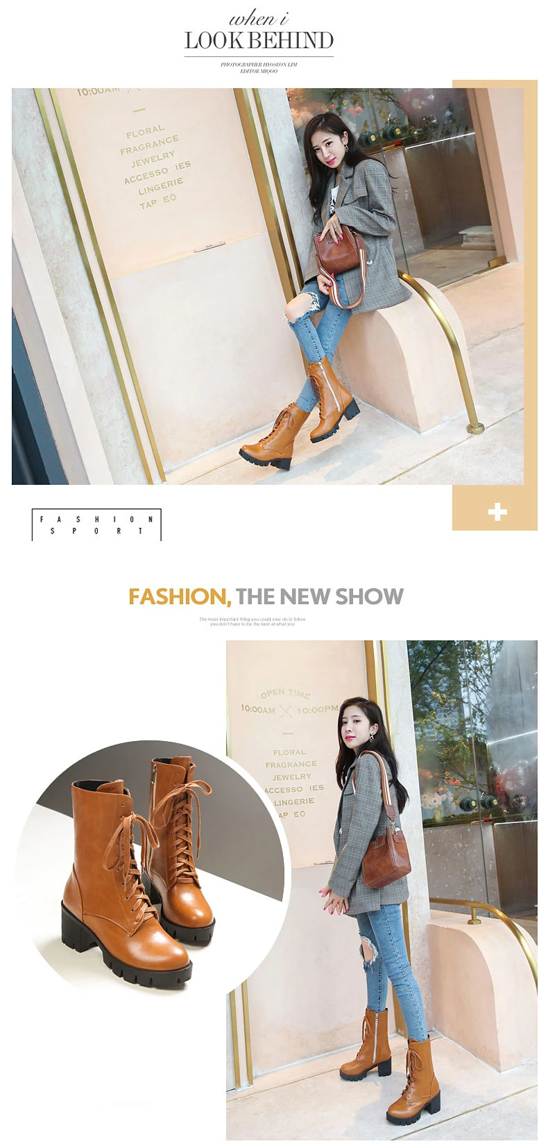 RQFF Brand Ankle Boots Women With Box Big size34-43 Fur Shoes Woman Winter Leather Plush High Heel Boot Female Ladies Black Shoe (8)