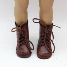 Fashion Boots For 18 American girl Doll Clothes Vintage Brown Boots Popular Dolls Accessories