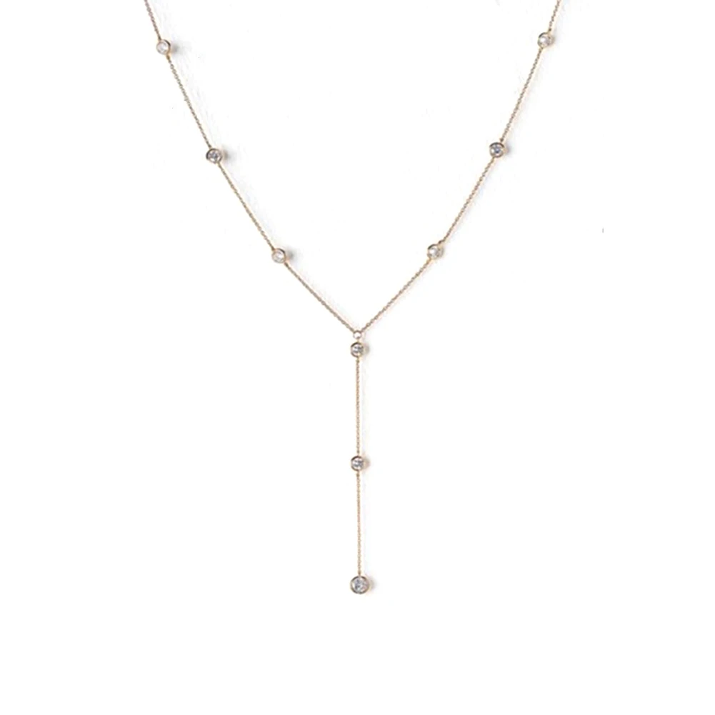 

Sexy Backless Dress Necklace Y Droplet Unique Body Chain Alloy+rhinestone Back Necklace Fashion New M15