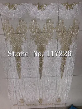 

sparkly 5 yards with glued glitters sequins African lace fabric glitter shinny for party or wedding