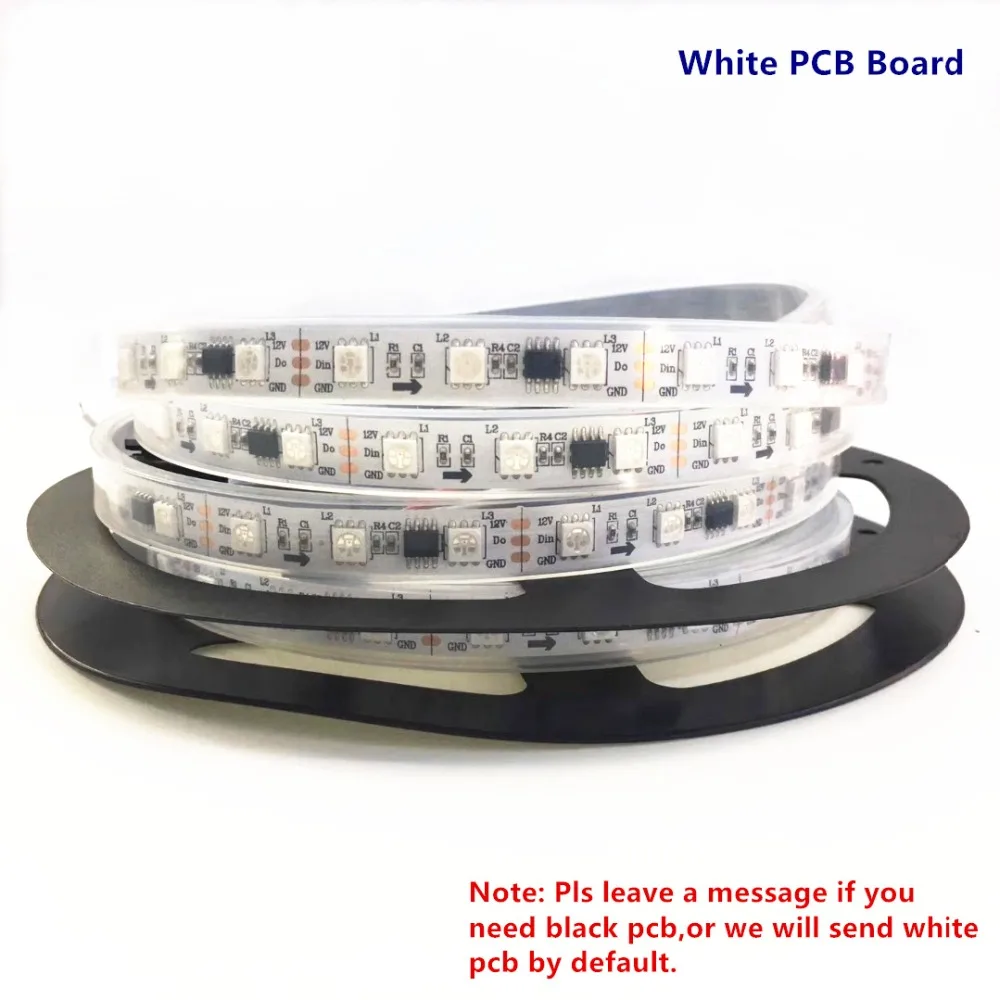 RGB Лента светодиодная WS2812B 50 см/1 м/5 м 5 В 30/60/144 светодиодов/M 2811 светодиодов IP30/IP67