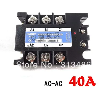 

AC-AC 40A 3 Phase AC solid state relay input 70-280VAC, load voltage max.380VAC