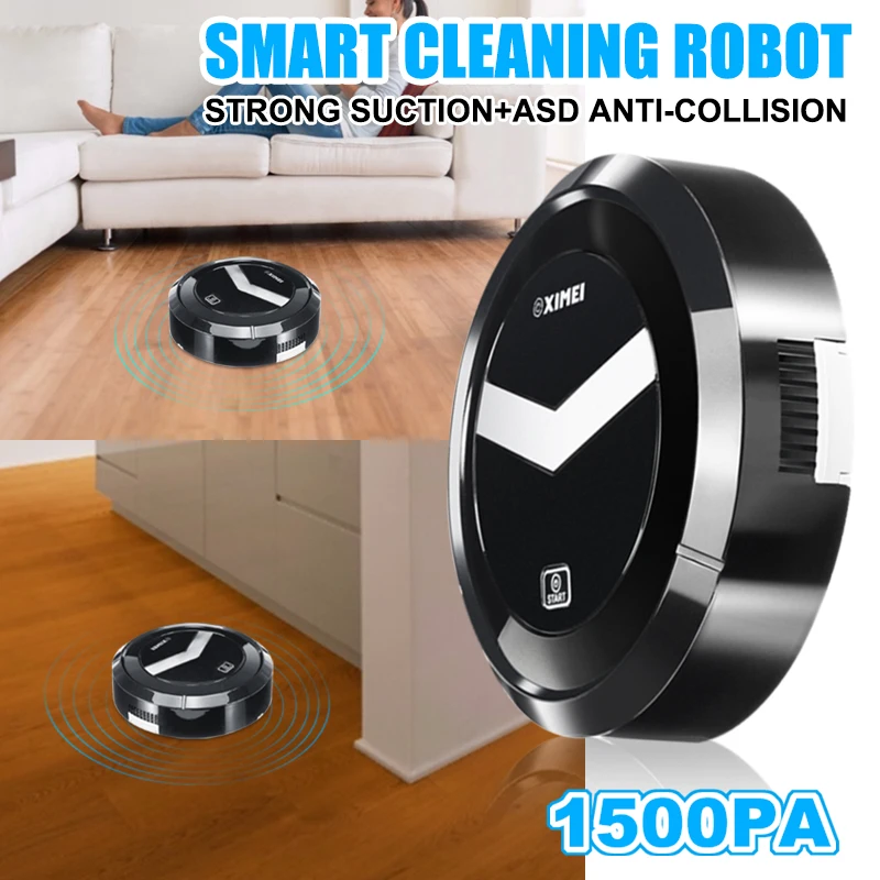 Smart Robot Vacuum Cleaners Rechargeable Auto ASD Cleaning  Sweeping Floor Dirt Dust Hair Automatic Cleaner For Home Electric