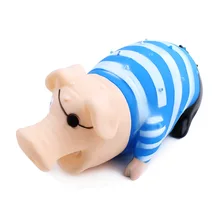 New Design Pet Dog Cat Toys Chew Rubber Pirate Pigs Sound Toy For Dog Pet Mascotas Perros Honden Speelgoed Hund Cani Chien 16cm