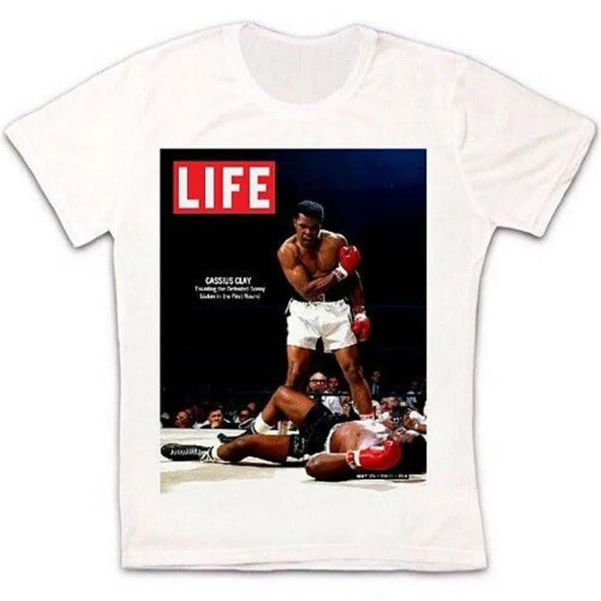 Muhammed Ali Clay Life Magazine Ретро Винтажная футболка унисекс 839 уличная забавная | Мужская