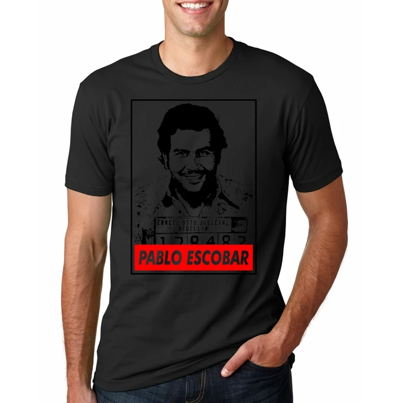 Narcos Pablo Escobar T Shirt Weed Mafia Scareface Luciano Capon Men 100% Cotton Tees Plus Size Short Sleeve T-Shirt | Мужская одежда