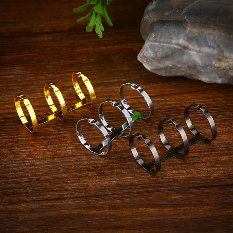 

2Pcs Metal Loose Leaf Book Binder Rings Album Scrapbook 3 Ring Clips Craft Photo Album Flat Ring Binder Stationery Office Supply