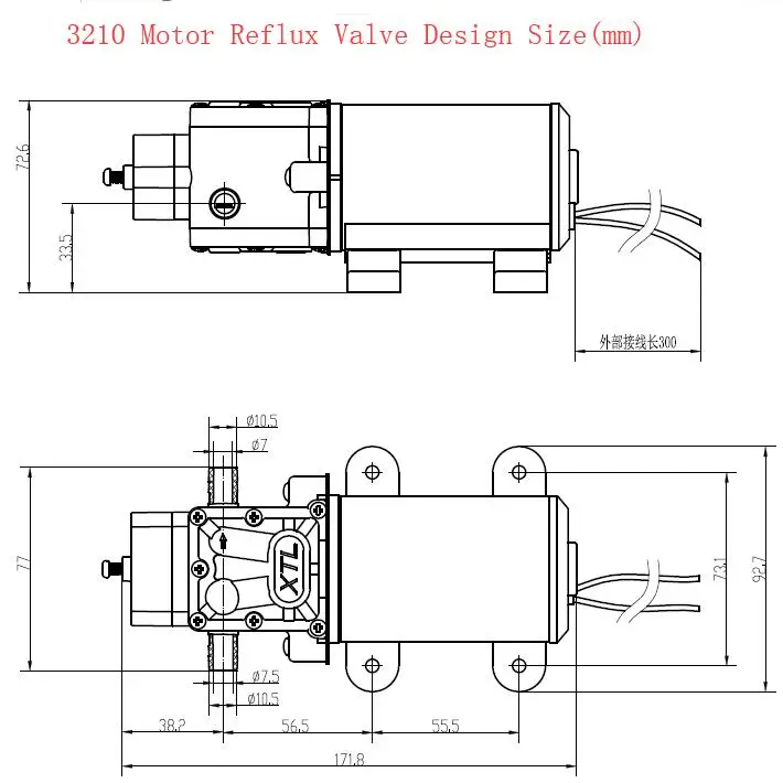 12V24V100W автоматический выключатель давления высокого давления диафрагма самовсасывающий мини Электрический водяной насос 3210YD-24-100