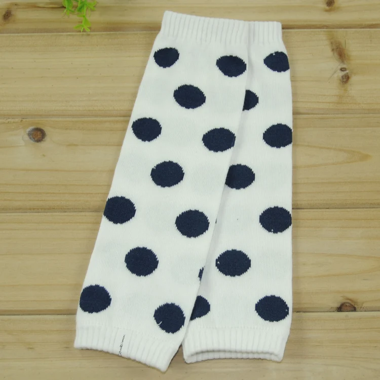 girls polka dot cotton leg warmers boys navy blue dot white leg warmer