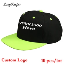 Лидер продаж, длинные кепки для мужчин и женщин с логотипом, бейсболки в стиле хип-хоп по оптовой цене, 10 шт./лот