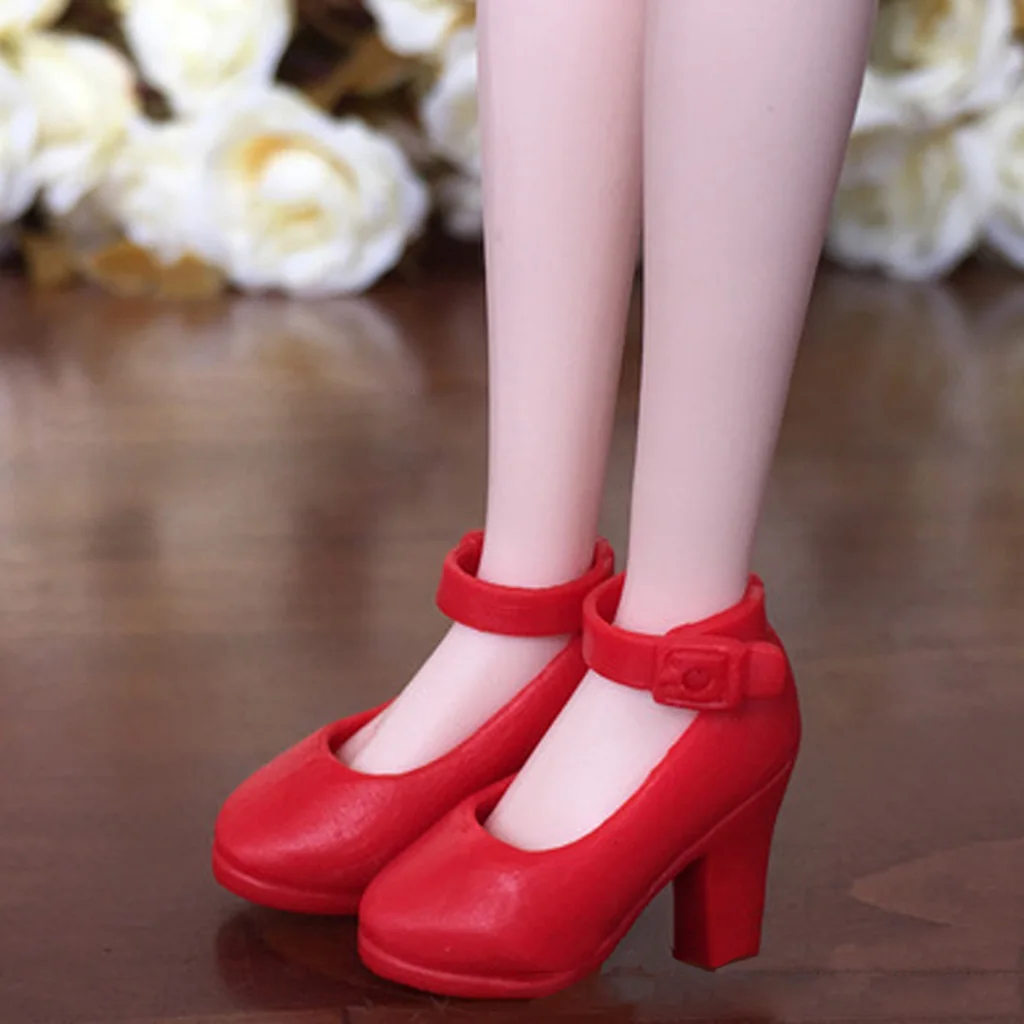 1/6 BJD Dolls High Heels Plastic Sandals for Blythe Clothes Dress up Accessory Girl Gifts