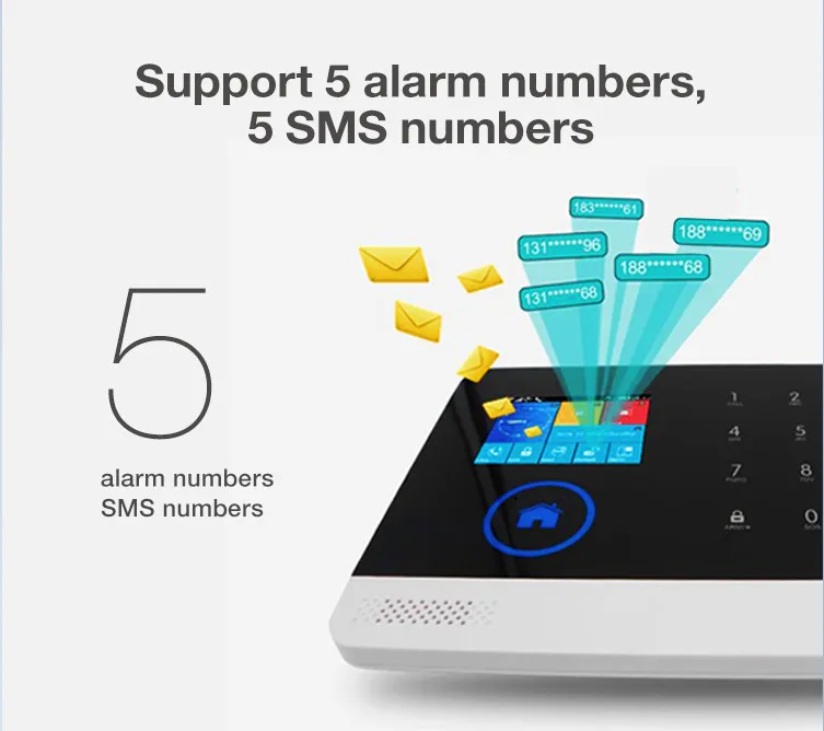 Сигнализация беспроводная с Wi Fi GSM 433 МГц сенсорной клавиатурой|Комплекты для