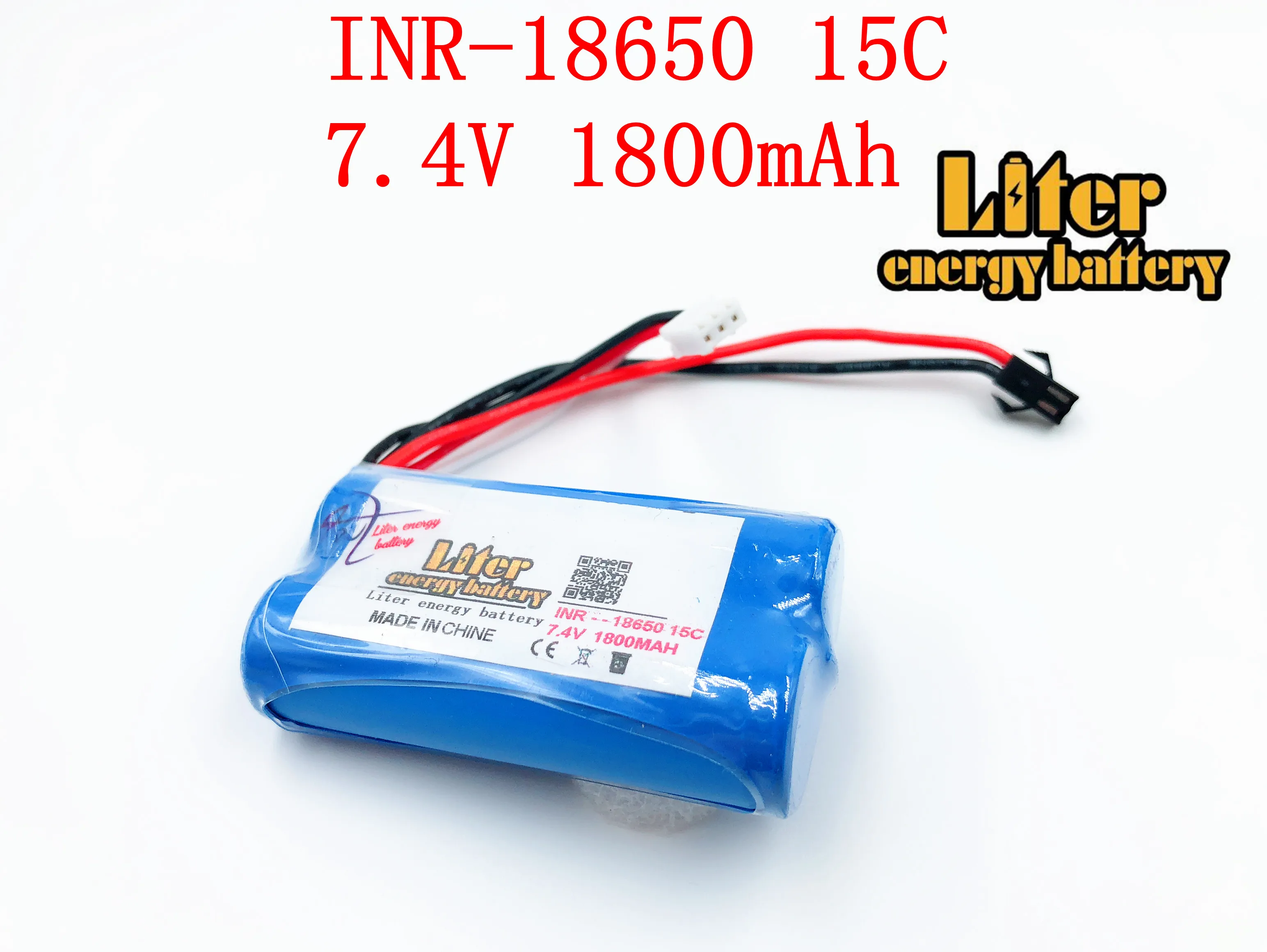 

18650 7.4V 1800Mah 15C Li-ion Battery Parts For MJX T40 T40C F39 F49 T39 Syma 822 Udi U12A Syma S033G Q1 Tianke H100