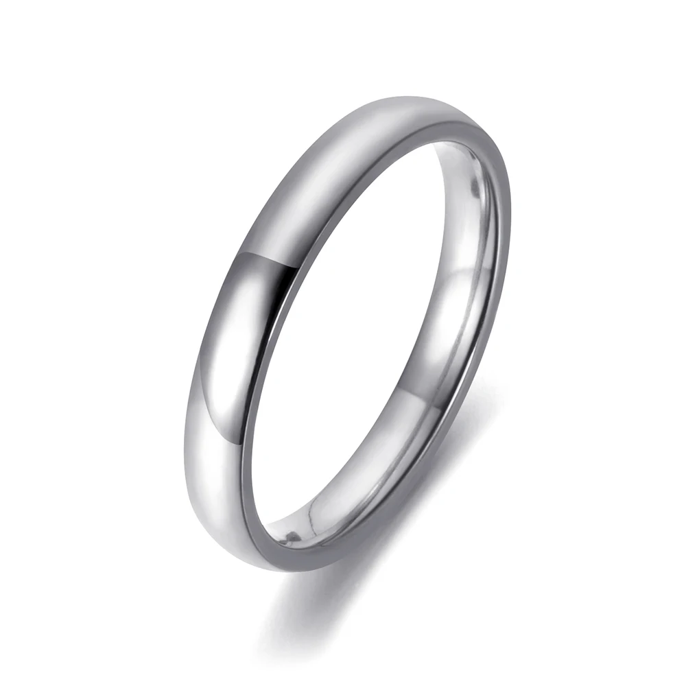AENINE модные 3 мм Широкие гладкие парные обручальные кольца из нержавеющей стали простое обручальное кольцо ювелирные изделия для женщин мужчин Anneau R18058