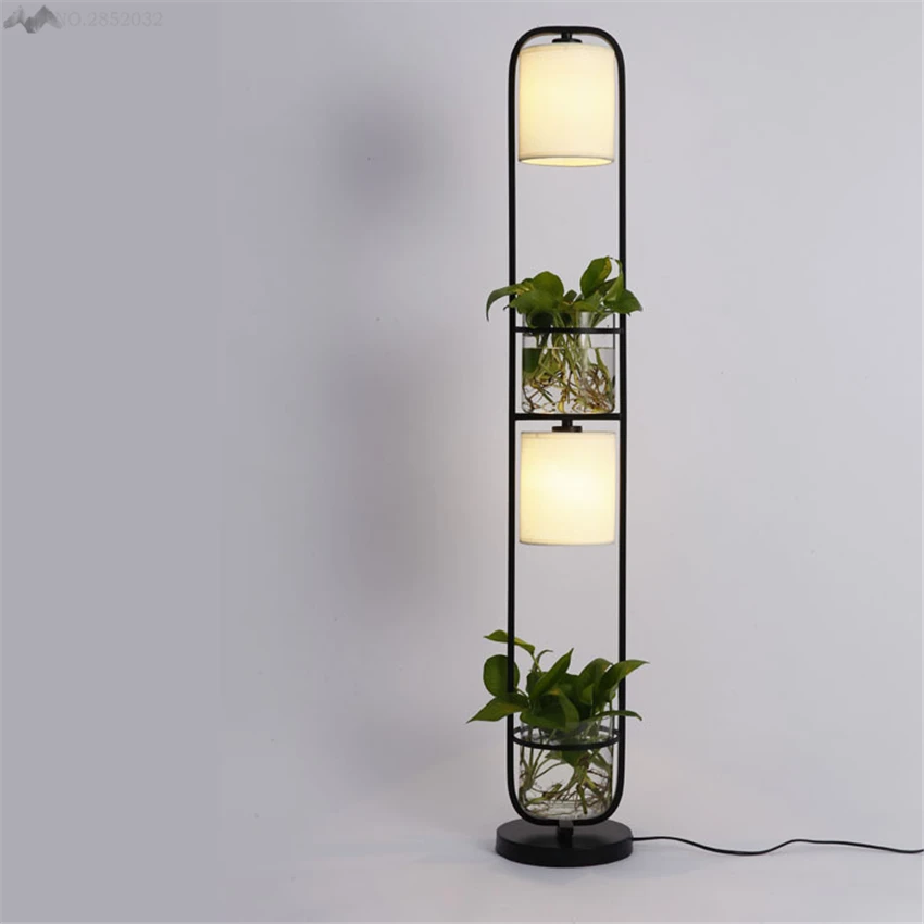 Us 156 26 21 Off Modern Art Creative Plants Floor Lamp Plasscloth Standing Light For Living Room Office Cafe Restaurant Lanterns Lighting Decor In
