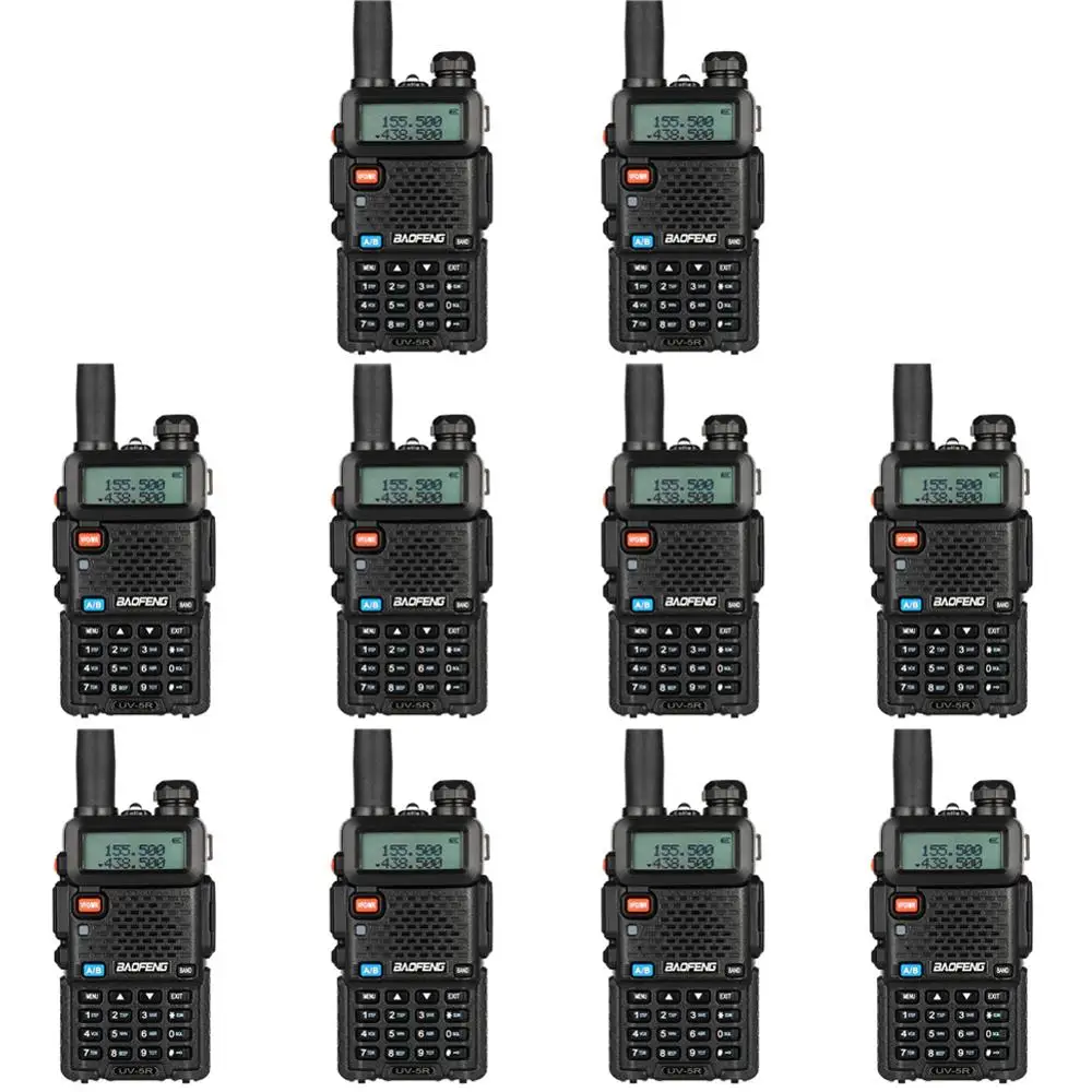 Рация Baofeng UV5R CB 10 шт. рация VHF UHF два диапазона 5 Вт Любительское радио