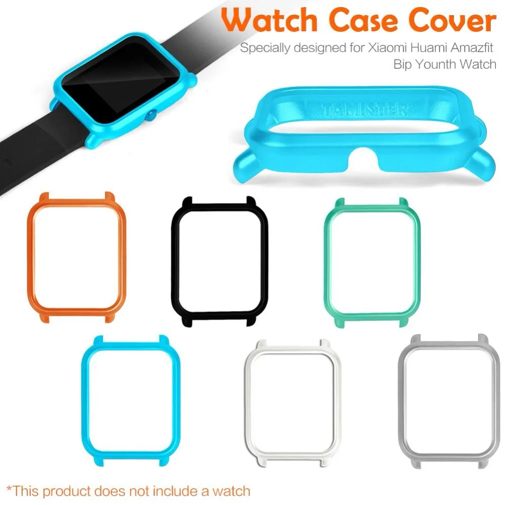 Watch-Frame-Amazfit-Bip-Youth-Smart-Watch-Protector-Case-Slim-Colorful-Frame-PC-Case-Cover-Protect