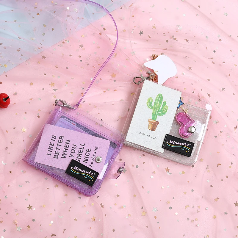 glitter jelly wallet