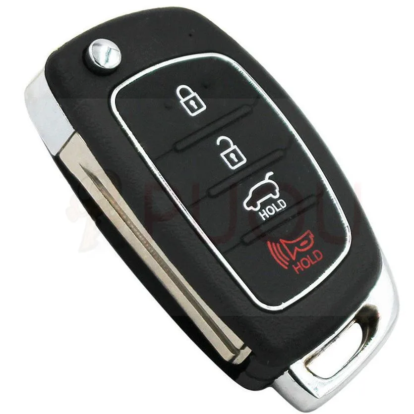 

3 Button Remote Key Case Fob Flip Folding Car Key Shell For Mistra Hyundai HB20 SANTA FE IX35 IX45 Accent I40 Solaris with logo