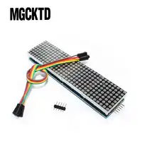 5PCS MAX7219 Dot Matrix Module For Microcontroller 4 In One Display with 5P Line