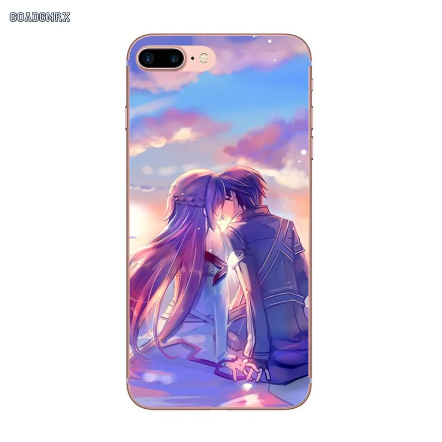 Для Samsung Galaxy S2 S3 S4 S5 Mini Alpha S6 S7 edge S8 S9 Plus J1 Grand Prime Sword Art Online Anime прозрачный мягкий чехол