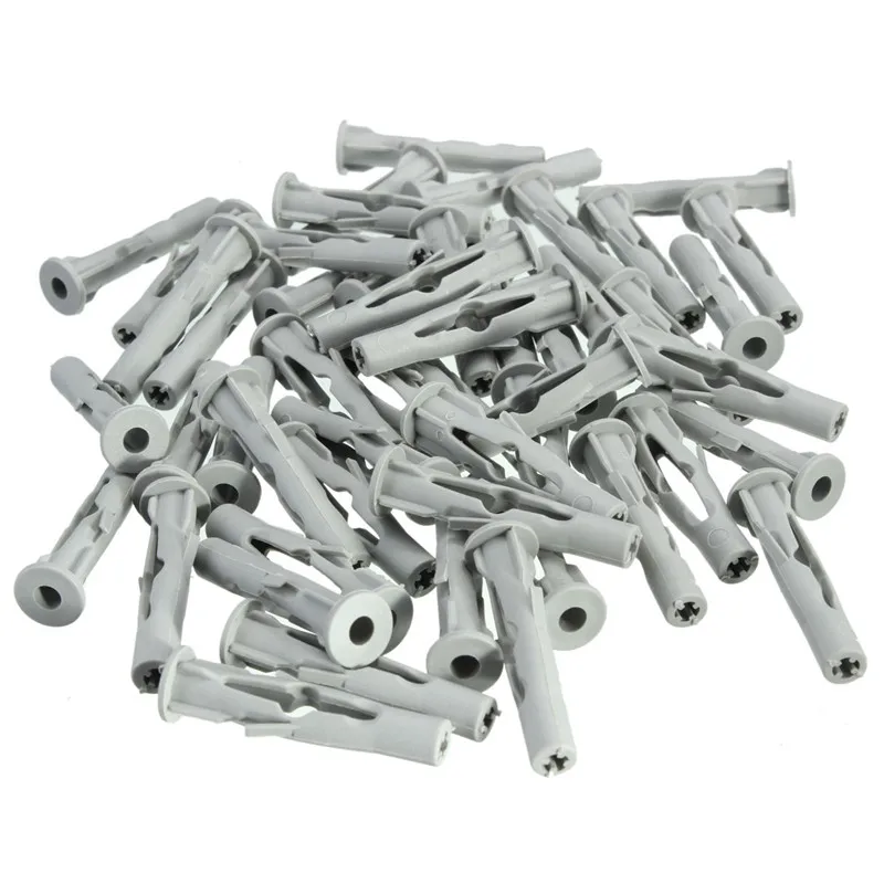 New Arrival High Quality 50Pcs Nylon Plasterboard Drywall Wall Plug For