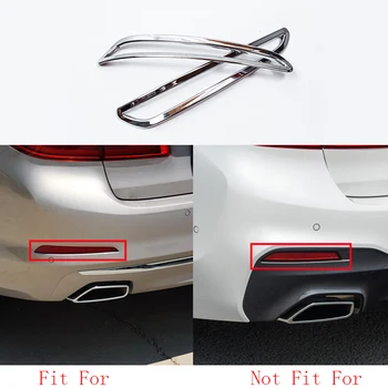 

car accessories 2pcs/set Chrome Rear Fog Light Lamp Frame Cover Trim For BMW 5 Series G30 2017-2018