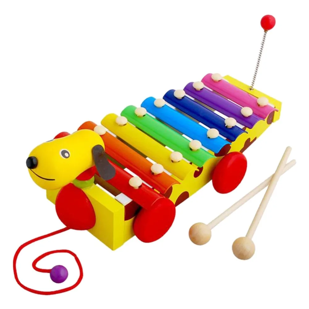 Musical Toys Crocodile/Dog/Fish Pull Octave Hand Knock Piano