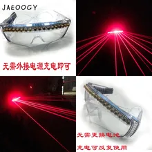 Пользовательские лазерные очки для бара, певица DJ, рабочие перчатки, светодиодный светящиеся очки, ночные клубы, люминесцентная одежда