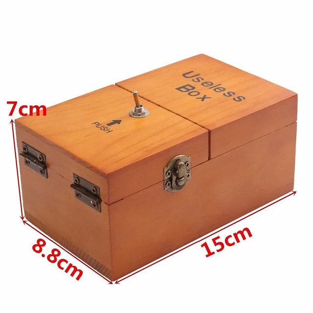 Electronic Useless Box Wooden Boy Girl Kid Interesting Pastime Machine Stress Reduction Funny Toy Desk Decoration Gifts 2