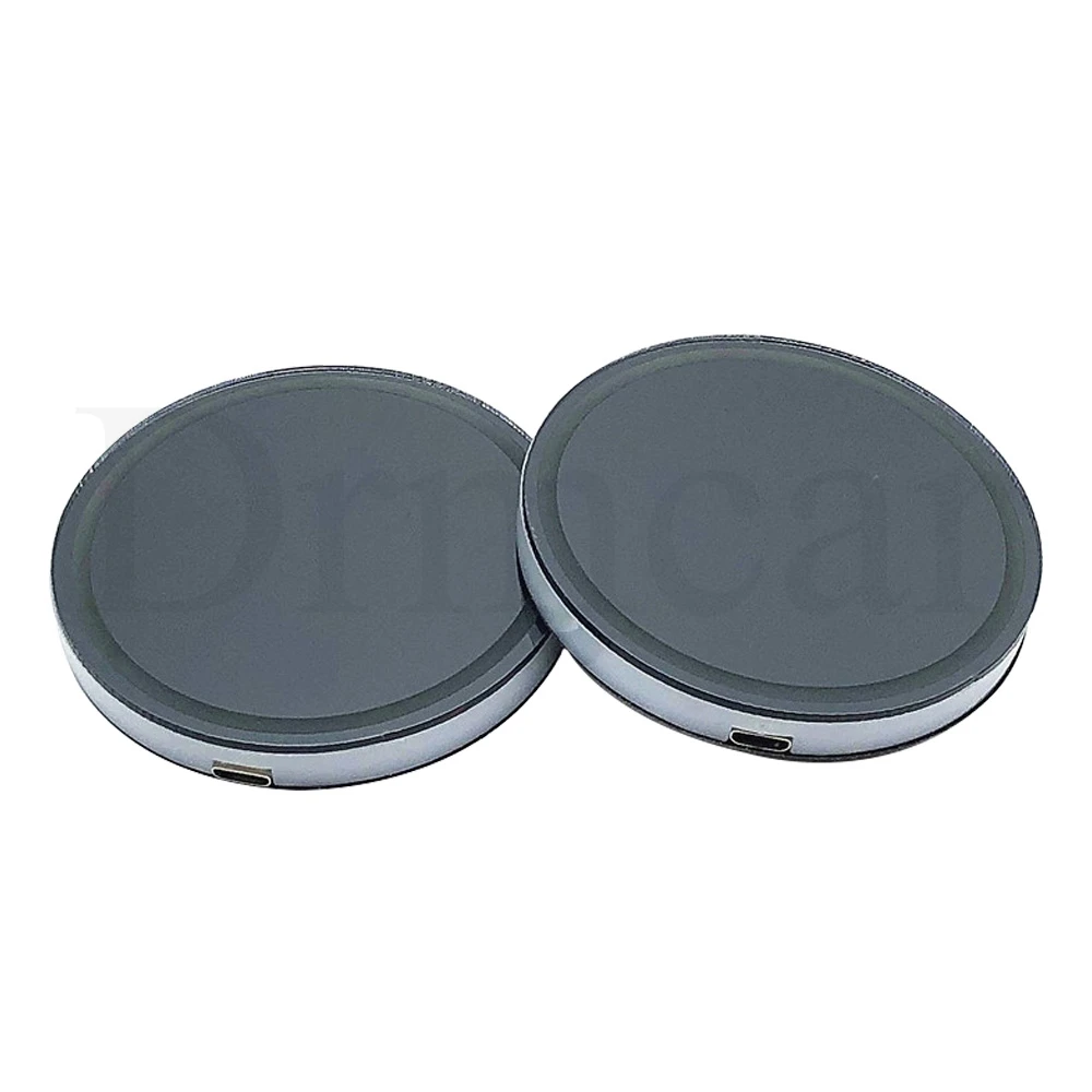  2Pcs Universal Led Car Cup Holder Bottom Pad LED Light Cover Trim Atmosphere Lamp Lights Anti-slip  - 33005538763