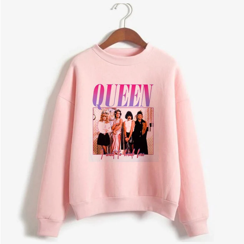 Фредди Меркури Queen Группа Толстовка Для женщин пуловер с длинными рукавами Толстовка в стиле хип-хоп Рок хипстерские толстовки уличная
