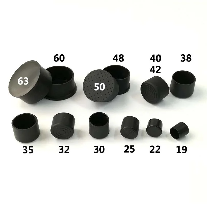 4pcs square silicone chair leg caps Non-slip Table Foot dust Cover Socks Floor Protector pads pipe plugs furniture leveling feet