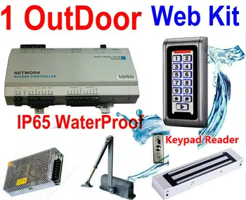 

1 Door WaterProof+WeatherProof -30~ 65C degree Outdoor use +keypad Pin code metal rfid card reader+magnetic lock+door closer kit