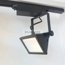 Квадратный светодиодный фонарь 20 Вт-белая черная дорожка 85-265 в теплый/день/холодный белый светодиодная осветительная дорожка Современная 10 шт