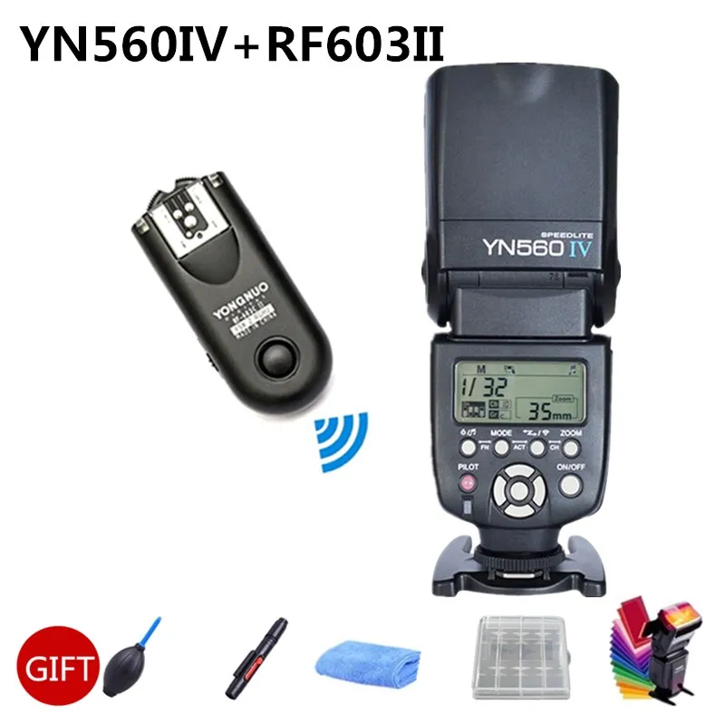 Yongnuo YN560IV 2,4G Master Radio Беспроводная вспышка Speedlite+ RF-603II триггер для камеры Canon Nikon D300 D200 D100 D90 D80