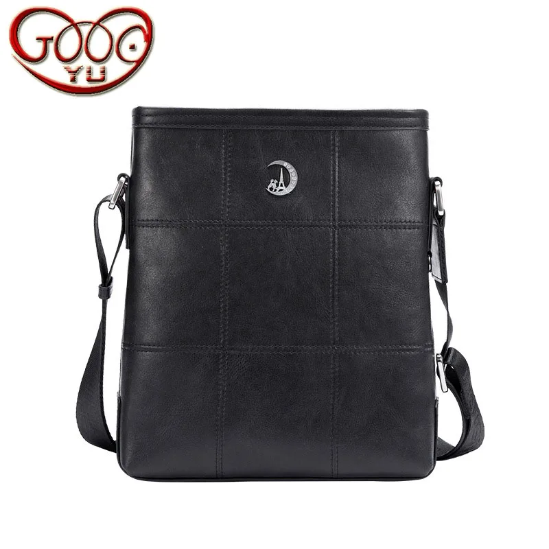 

Men vertical square business simple leather shoulder bag retro car suture fashion large-capacity Messenger bag