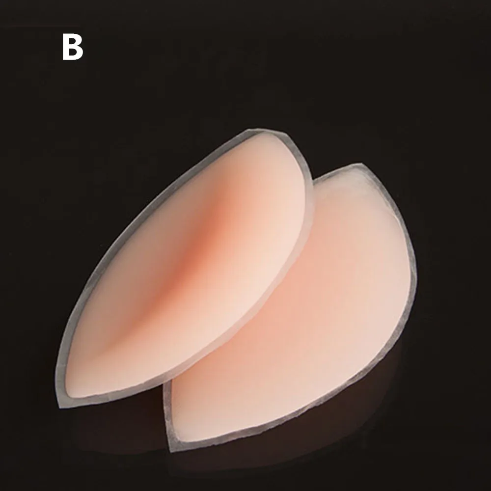 Женский силиконовый сексуальный бюстгальтер, гелевые невидимые вставки, прокладки для груди, пуш-ап бюстгальтер, вставки для увеличения груди, вставки для платья, бикини, купальник - Цвет: B