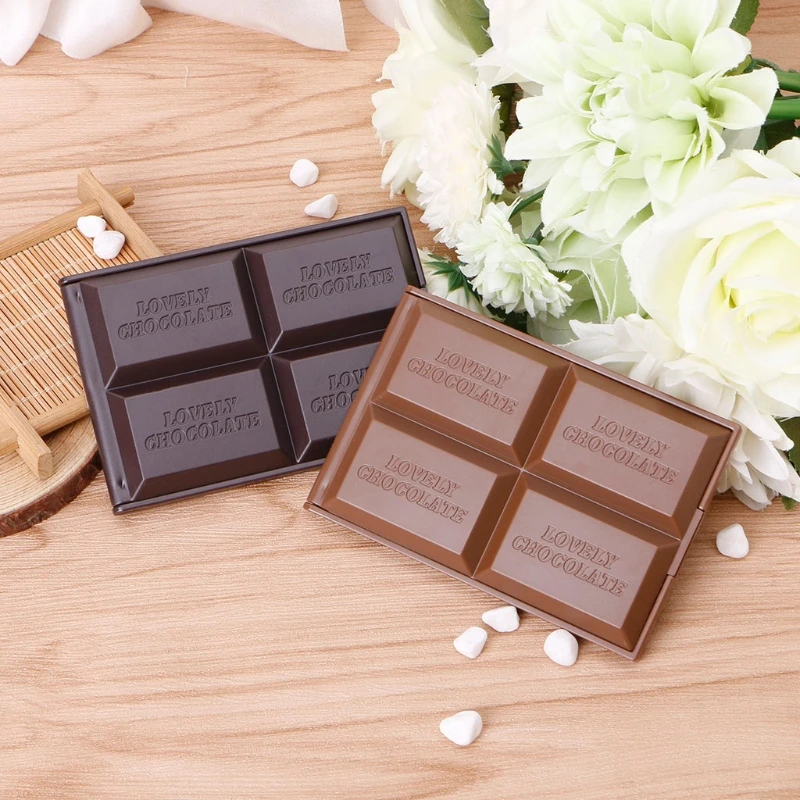 

Cute Chocolate Cookie Shaped Square Pocket Mirror Mini Foldable Makeup Mirror