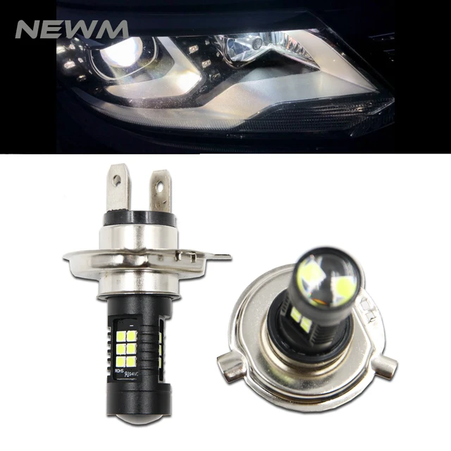 Ampoule Led antibrouillard H4 9V-32V, double couleur 3030 18smd, antichocs,  anticorrosion, lumière blanche + ambre - AliExpress