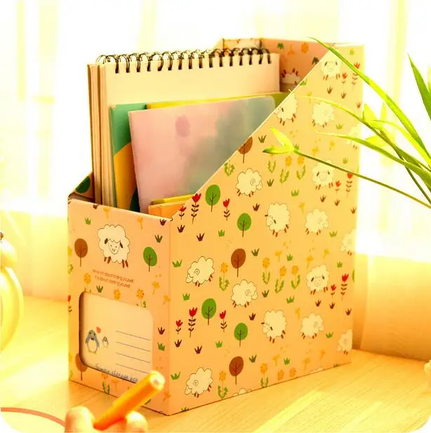  Desktop Paper Storage Box Desk Large Shelf Finishing Box 4 Pcs/Lot Desktop Material Rack File Holde