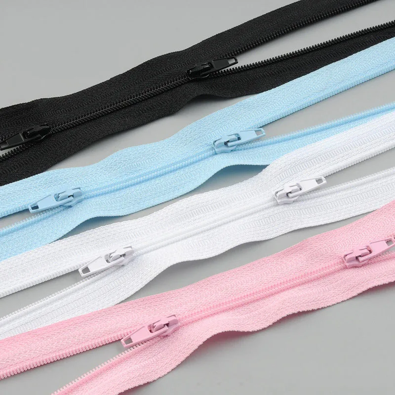 Meetee 3# Двойные ползунки нейлоновые молнии для детской одежды открытый конец молнии детский спальный мешок Длинные молнии DIY аксессуары для одежды